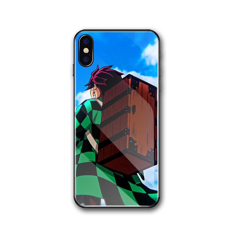 

Kimetsu No Yaiba Demon Slayer Kamado Nezuko аниме чехол для телефона стеклянный чехол для Iphone 6 7 14 Plus X Xr Xs Max 11 12 13 14 Pro Max iphone 14 plus