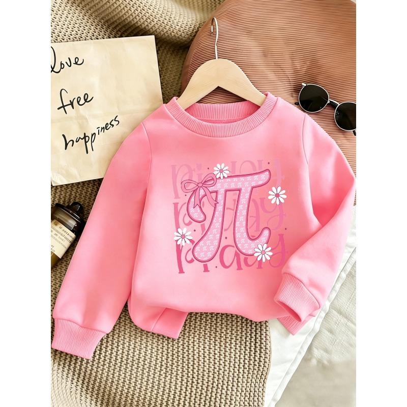 European sizes Cute Print Pattern 0-3 Years Old Baby Girl Comfortable Thin Round Neck Sweatshirt Flower Embellishment Design.