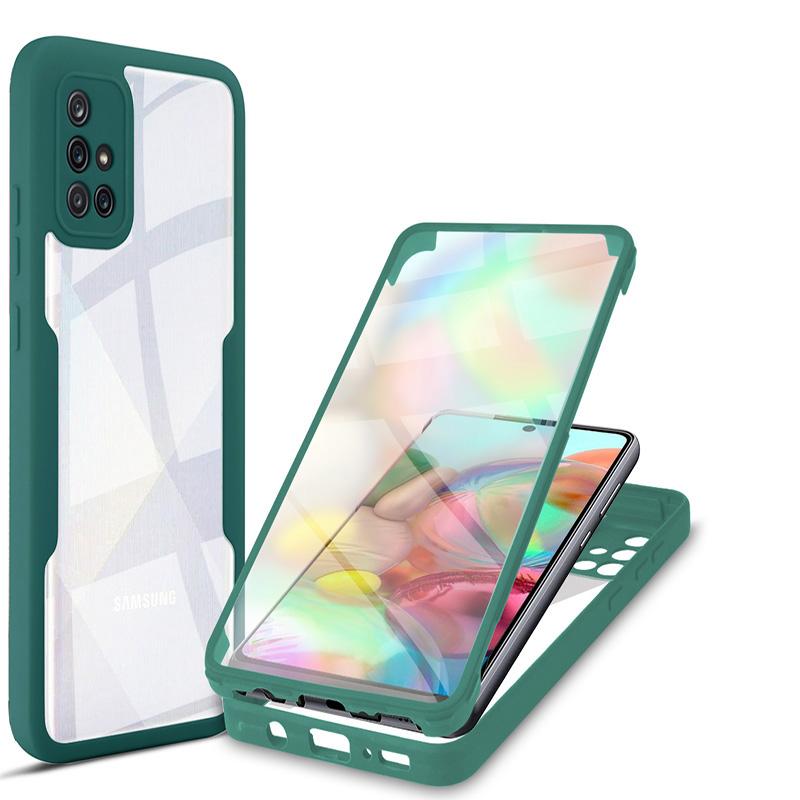 360° Full Body Cover Phone Case For Samsung Galaxy M02 M06 M12 M32 M33 M52 M53 F06 Clear Hybrid Hard Cover Silicone Soft Shell