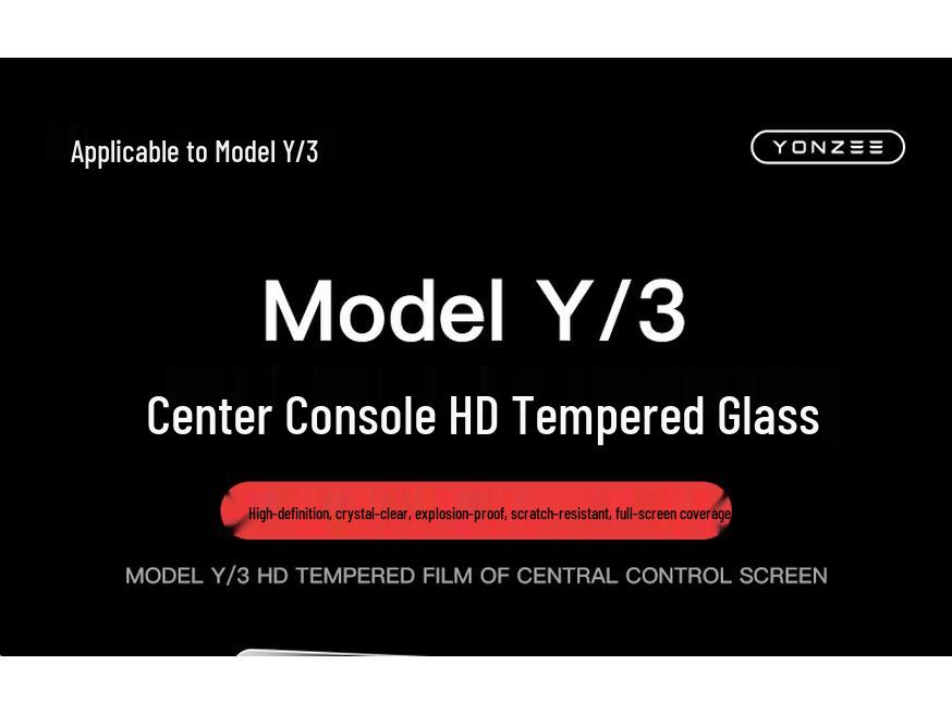 Tesla Model 3/Y Yoke Refresh Screen & Console Protection Kit: Tempered Glass & HD Film