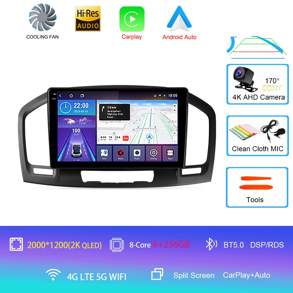 Car Radio Android 14 Carplay WIFI+4G For Buick Regal Opel Insignia 2009 2010 2011 2012 2013 Multimidia Player GPS Navi Stereo BT