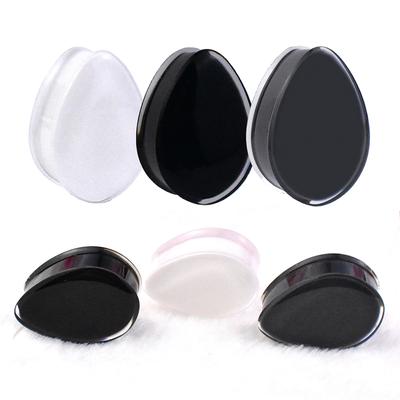 8-50mm Water Drop Shape Acrylic Ear Gauges Tunnels and Plug Ear Expander Studs Stretching In Ear Tunnels Ear Piercing Jewelry