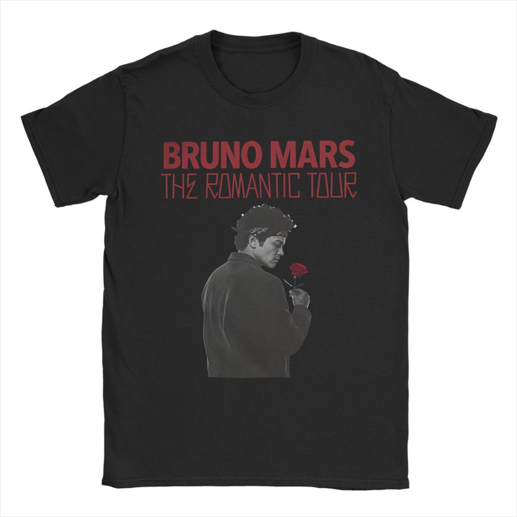 Brunos Mars The Rounisextic Tour Tshirt Summer Harajuku T Shirts Unisexs Pure Cotton Crewneck Oversized Tees Short Sleeve Tshirt