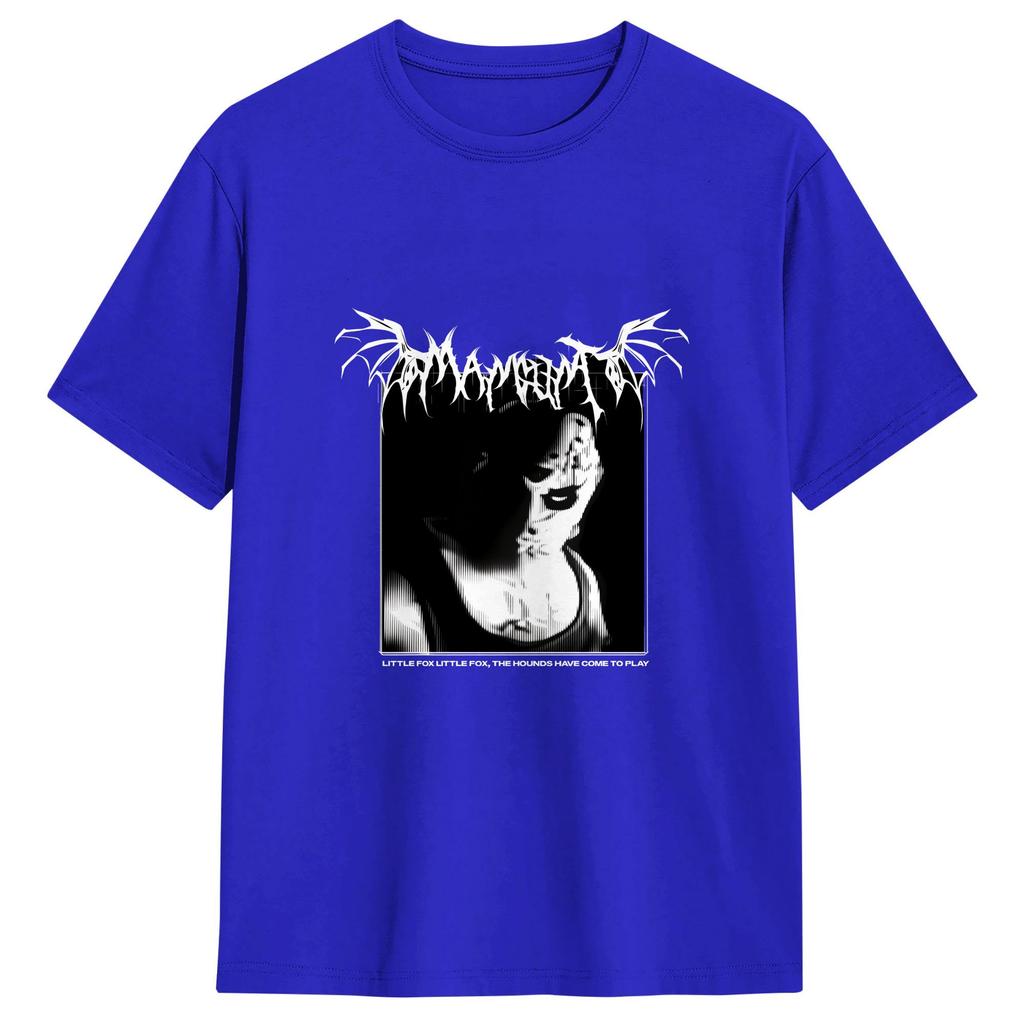 Unisexhunts Horror T Shirt Summer Hipster T Shirts Unisex Cotton O Neck Oversize Top Tees Shortsleeved Y2k Basic Tshirt