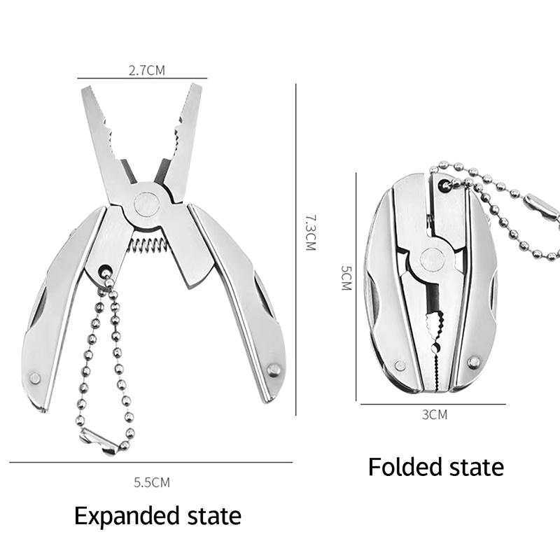 Multifunction Folding Pliers Camping Screwdriver Portable Kit Mini Turtle Back Keychain Tool Multi-Tool Pliers Outdoor Product
