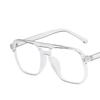 Retro Tide Glasses Optical Spectacle Transparent Computer Glasses Fashion Large Frame Double Beam Anti-blue Light Glasses