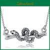Superbe Collier Wish Vintage Serpent Enroulé Strass Goutte Huile Pour Toutes les Occasions