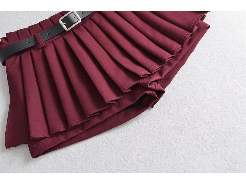Women's High-Waisted Pleated Slimming Skirt - Spring/Autumn, Anti-Exposure, Age-Reducing, Hot Girl Style