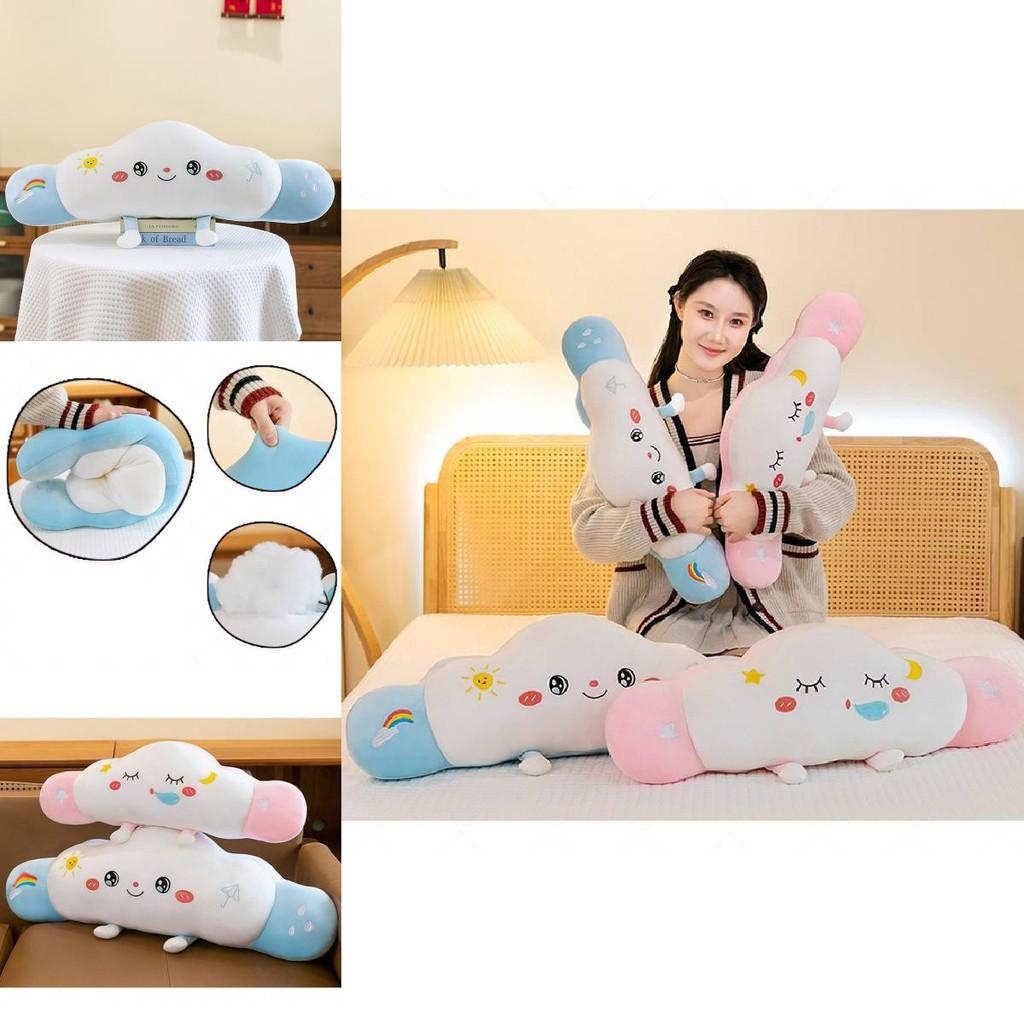 Adorable Cloud Plush Pillow Soft Creative Home Decor Therapeutic Cushions In Blue And Pink
