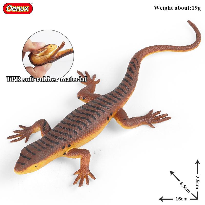 Oenux Insect Animal Wild Reptile Model Soft TPR Mantis Lizard Chameleon Housefly Gekko Action Figures Halloween Trick Kid Toy