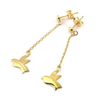 [M6987] - Gold Plated 'Dove' Earrings