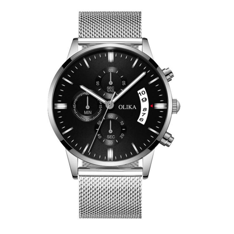 Topmarke Neue Uhr Wasserdicht Leuchtende Quarzuhr Echte Drei-Augen Sechs-Zeiger Kalender Herren Armbanduhr