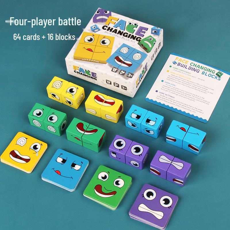 Kids' Wooden Magic Cube Battle Game - Educational and Fun Early Learning Toy