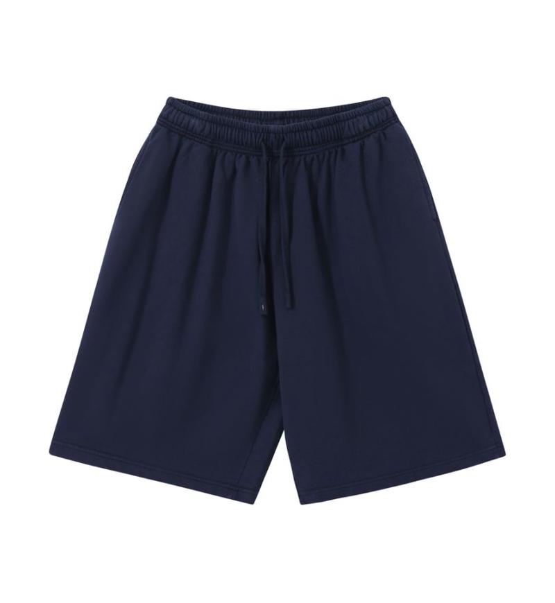 12 Colors 100% Cotton Men's and Women's Same Pull Rope High Waist Loose Fashion Casual Oversize Shorts Sweatpants