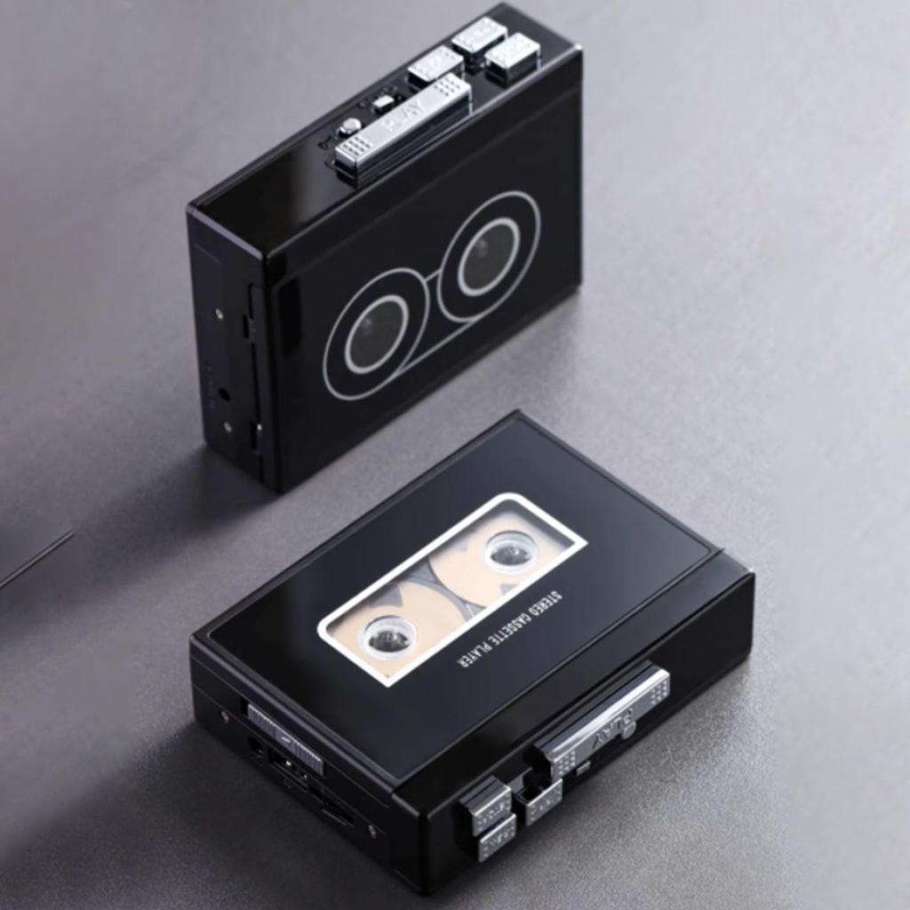 Portable Walkman Cassette Player with Automatic MP3 Stereo FM Ideal for Travel Reverse, Converter, Sound, 5.0, Radio, 3.5mm Jack, (B)