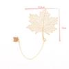 Chinese Style Stationery Retro Metal Bookmarks Hollow Ginkgo Biloba Maple Leaf Lotus Vein Book Marks Gifts