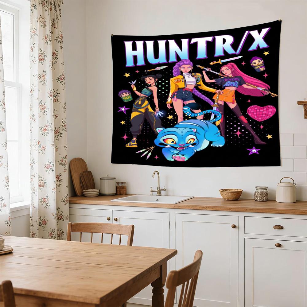Huntrx Team Adventure Large Size Wall Tapestry, Room Aesthetic Decor for Living Room Party Background,Perfect Gift