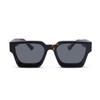 Luxury Vintage Black Square Oversize Sunglasses Acetate Polarized Custom Logo Thick Sun Glasses for Men Women Transparent