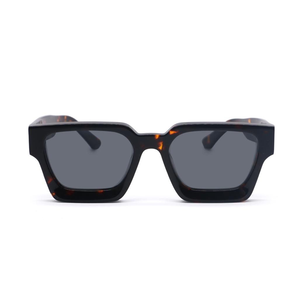 Luxury Vintage Black Square Oversize Sunglasses Acetate Polarized Custom Logo Thick Sun Glasses for Men Women Transparent