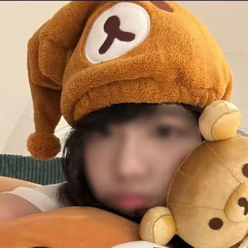 Anime Cute Rilakkuma Quick-Dry And Moisture-Wicking Plush And Comfortable Hair Drying Towel Bathroom Furnishings Daily Use Gifts