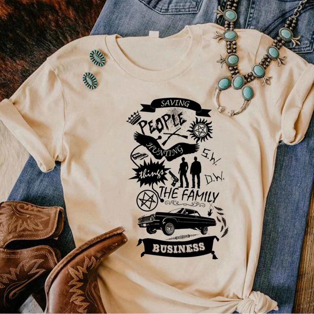 Supernatural T Shirt Women Comic Japanese Top Female Harajuku Clothes Clothes