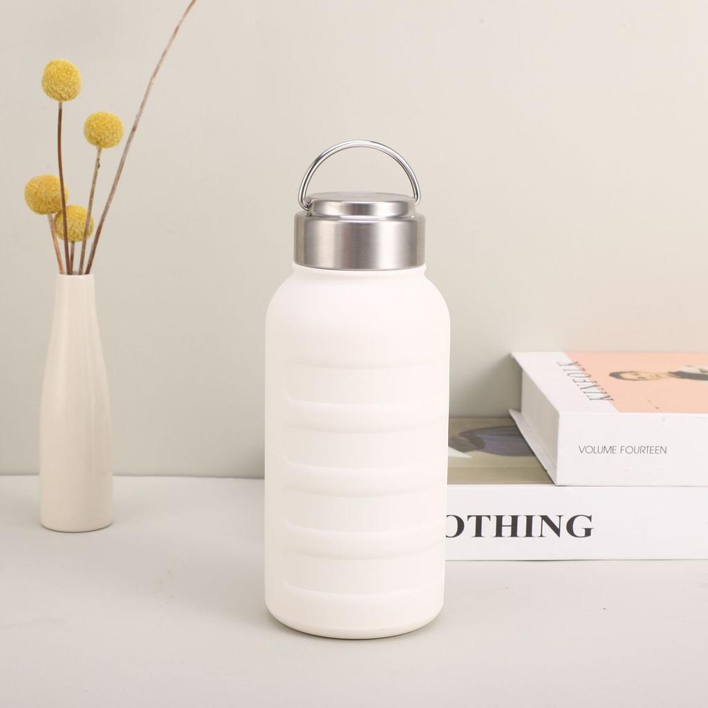 Creative Stainless Steel Mug Girl Handle Portable High-value Water Cup 1000ml Large-capacity Ins Wind Cup