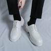 Scarpe da Sposo Bianche Scarpe in Pelle da Uomo Scarpe Oxford Formale da Lavoro Carriera Ufficio Oxford Scarpe Nere con Lacci Beni di Lusso Zapatillas