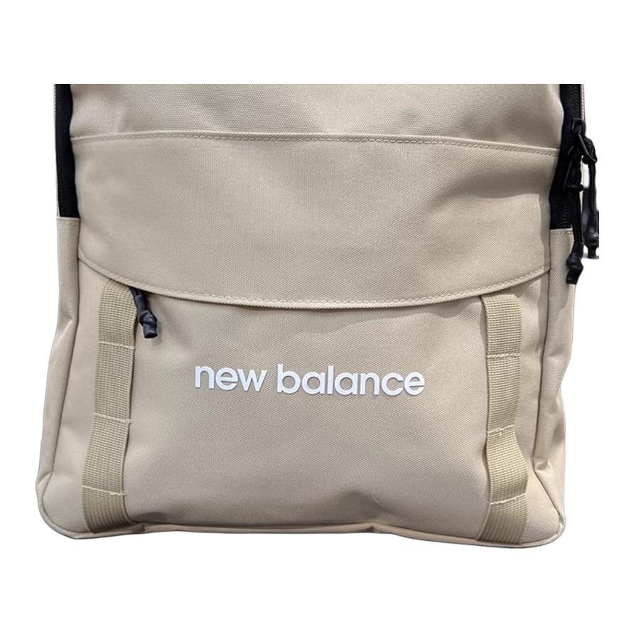 New Balance Fashionable Versatile Printed Zipper Closure Fabric Backpack Unisex backpack Off-White LAB33405-CRM