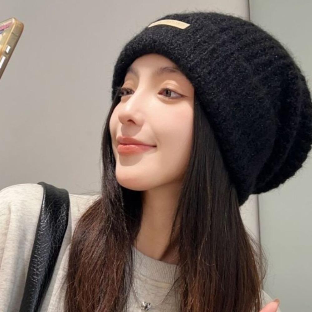 Soft Plush Woolen Hat Korean Style Brimless Beanie Cap Fashion Knitted Pullover Hat  Gifts