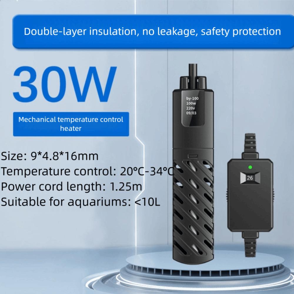 Low Water Level Aquarium Submersible Heater Quartz Glass Aquarium Thermostat  Aquatic Aquariums