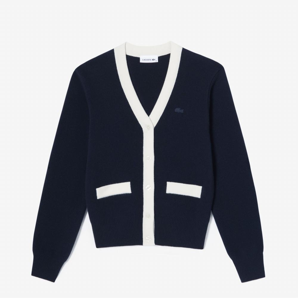 

LACOSTE Womens Color Block Cardigan AF195E53N HDE