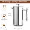 34oz French Press Coffee Maker, 1000ml Stainless Steel Double Insulated Cafetiere 8 Cup Espresso Coffee Press, Portable Coffee Plunger Pot for Home,