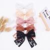 Fashion Baby Girls Hair Clips Handmade Bows Hairclips Lace Cutout Bowknot Hairpin  Hair Accessories