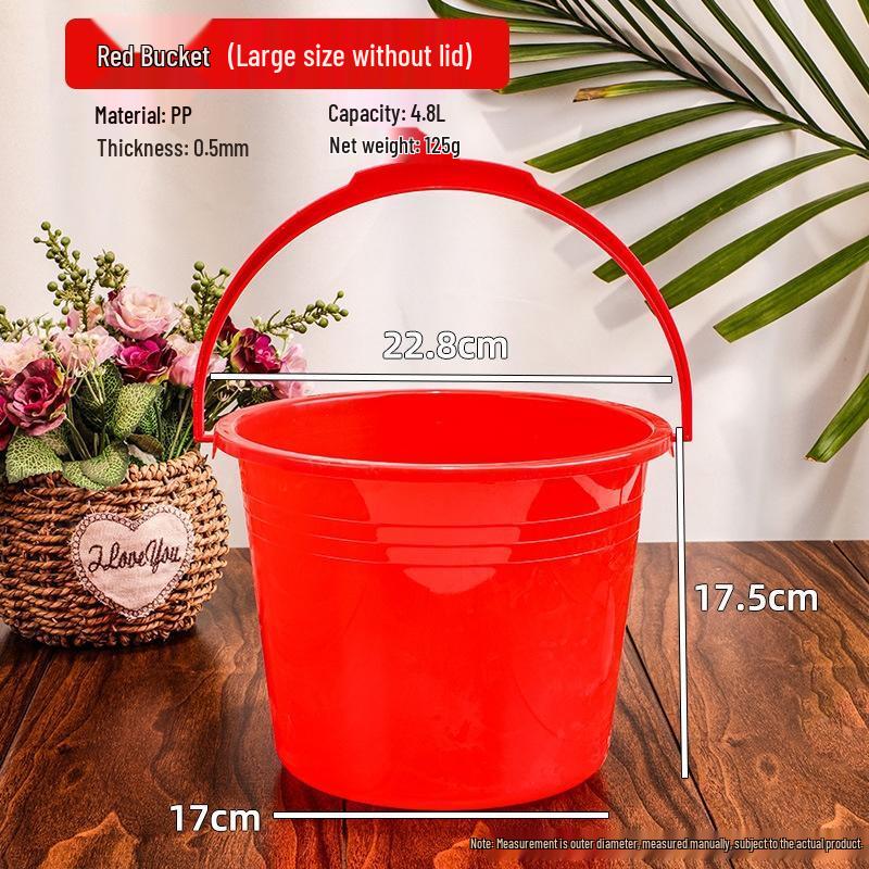 JINGRUIXIANG 4.8L Plastic Multi-purpose Small Buckets (2-Pack)