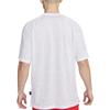 Nike Solid Color Logo Mesh Round Neck T-shirt Men Tops White DX0157-100