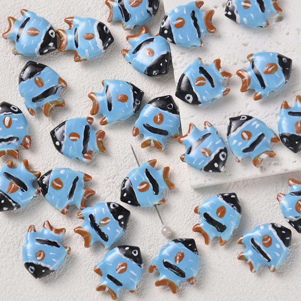 Ocean Series: Cute Tropical Fish Ceramic Beads for DIY Jewelry - Necklace, Bracelet, Phone Lanyard Accessories