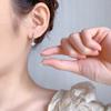 925 Silver Star Moon Hoop Earrings for Women Girls Zircon Dangle Earrings Gold Silver Party Jewelry Gifts