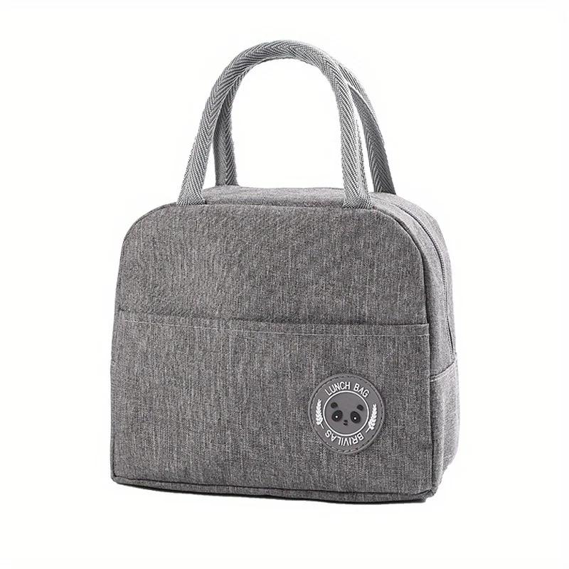1pc Durable Lunch Bag, Upgraded Insulation, Square Shape, Simple To Hand Wash & Maintain - Ideal For Workplaces & Classrooms