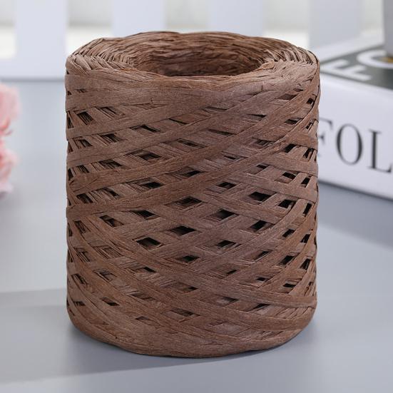 1 Roll Paper Cord Recyclable DIY Clear Texture Hand-knitted Wrapping Raffia Straw for Festival