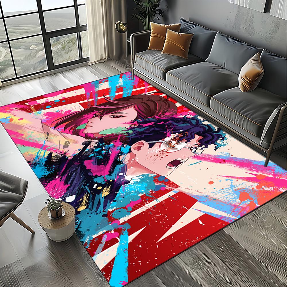 3D DAN DA DAN Anime Cartoon Teppich für Wohnzimmer Schlafzimmer Zuhause Sofa Dekoration, Kinder Spiel Rutschfeste Bodenmatte Geschenk