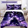 3pcs Custom Name Solo Leveling Bedding Set Duvet Cover Closure Includes 1 Duvet Cover & 2 Pillowcases for All Seasons Bedroom Decor
