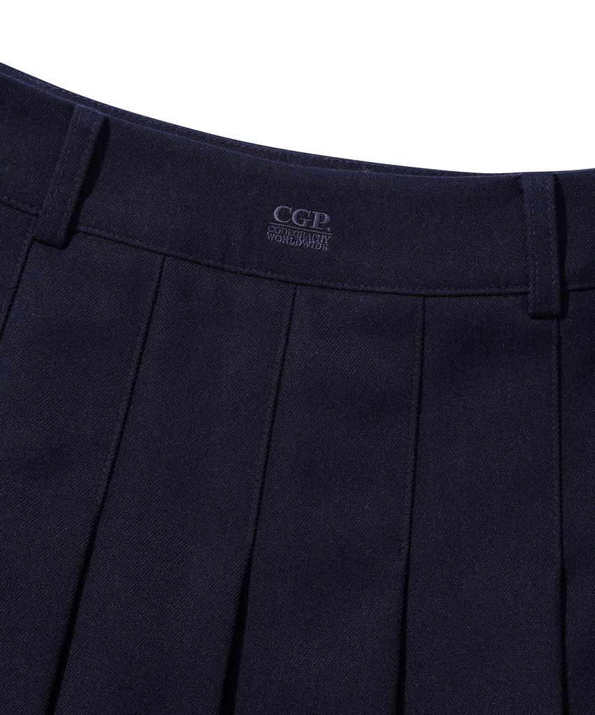 CGP (Women) Pleated Skirt_Dark Navy
