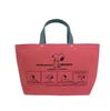 PEANUTS Snoopy PEANUTS  Ichizawa Shinzaburo Hanpu Horizontal Tote Bag M Red