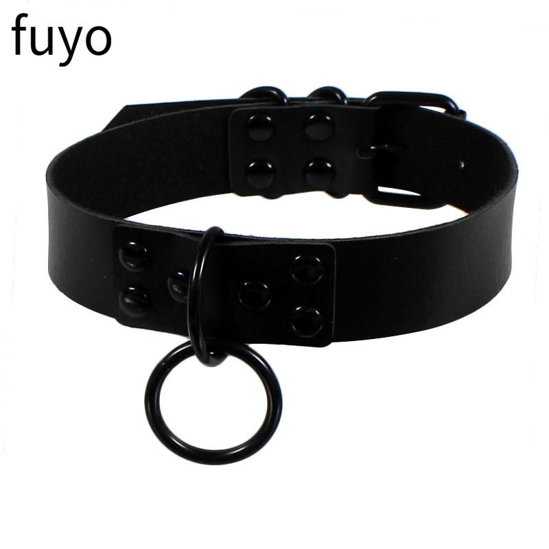 Woman Black Punk Choker Collar Necklace Pu Leather Goth Rivets Choker Necklace Pendientes Party Club Sexy Gothic Femme Jewelry