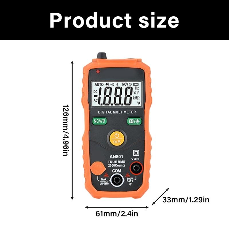 Multifunction Digital Multimete True RMS Handheld High Precisions Tester NCV Votage Current Resistance