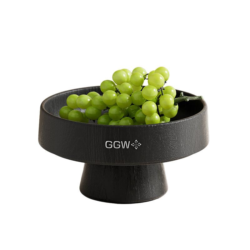 Fruit plate living room home coffee table desktop large-capacity snack dried fruit plate, high-value food-grade high-footed fruit plate