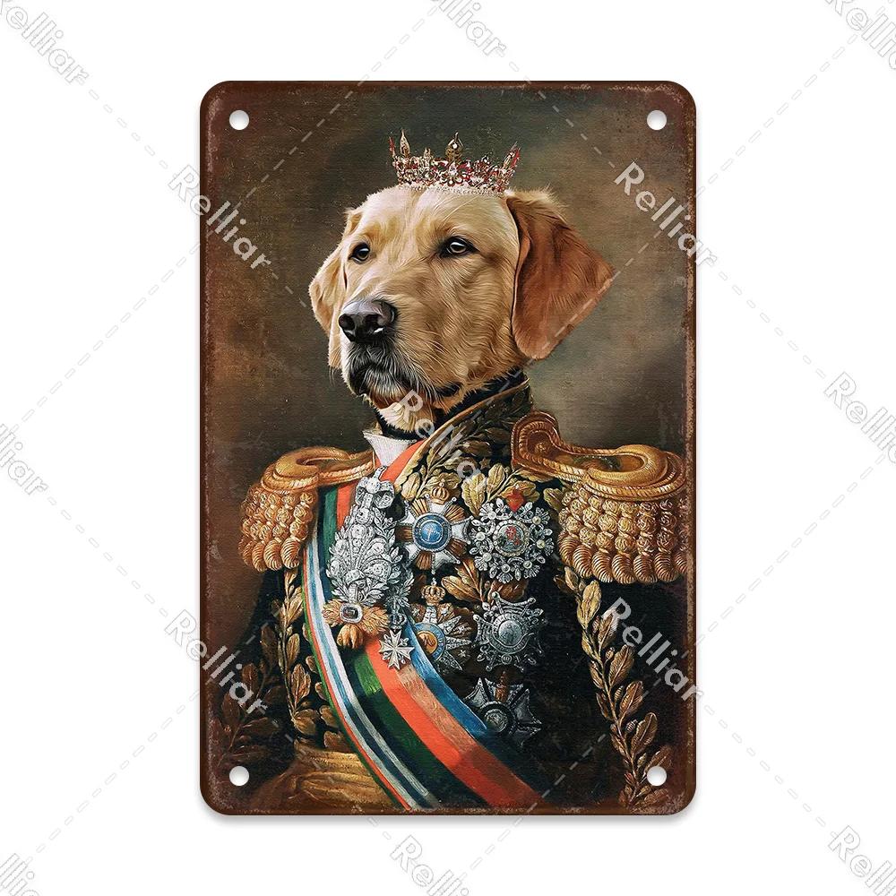 Vintage Style Animals Gentleman Metal Tin Sign Pet Dog Wall Pictures For Living Room Posters Bar Coffee Pet Shop Art Plaque