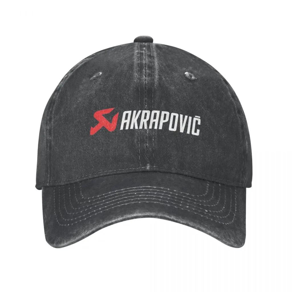 Blombongan Akrapovics Baseball Caps Distressed Denim Washed Cap AKS Motorcycle Outdoor All Seasons Travel Caps Hat