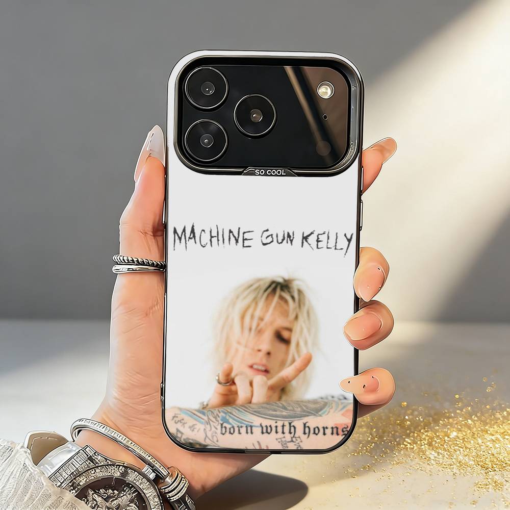 M-Machine-GUN K-Kelly Singer Phone Case For iPhone17,16,15,14,13,12,11,Pro,MAX White Matte Shockproof Cover