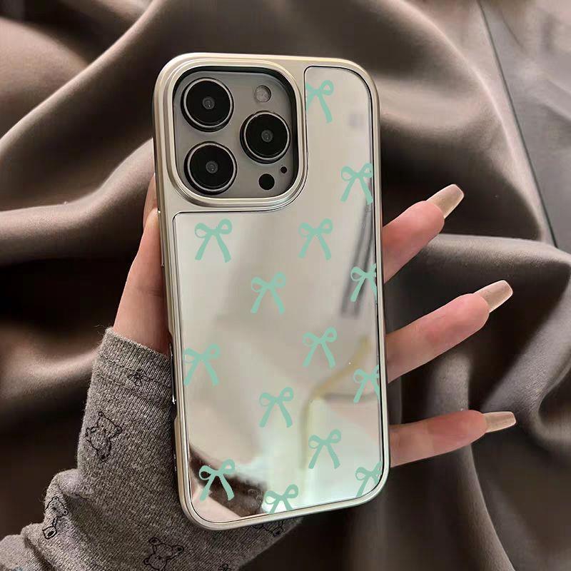 Bow Apple 11promax Mobile Phone Case iPhone11/11 Electroplating 11 Makeup Mirror 11 Case